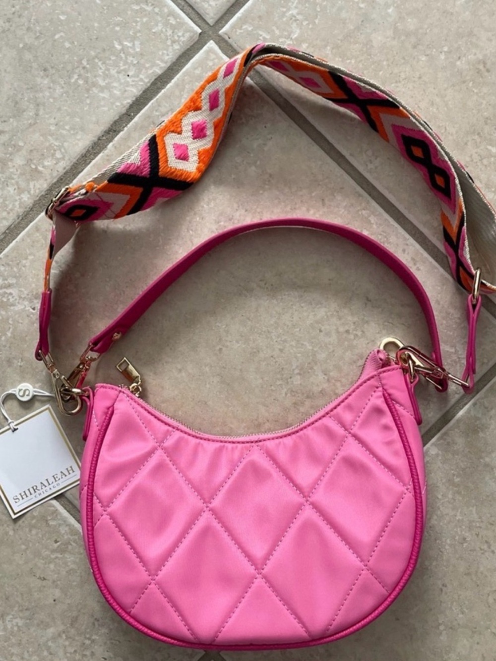 Shiraleah Kendra Crossbody Bag Bright Pink - Picture 6 of 9
